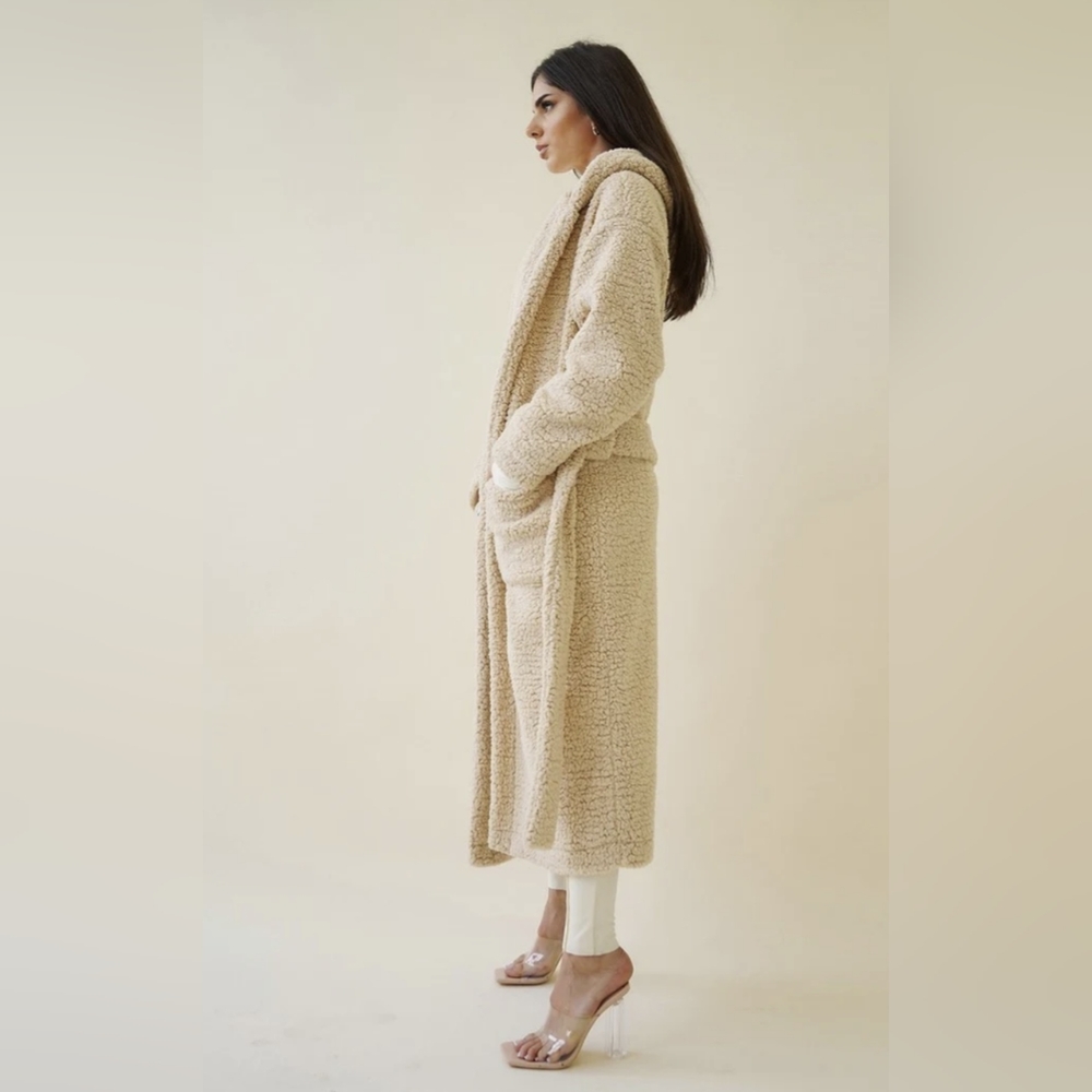 🛑 Teddy Coat - Taupe - Picture 3 of 9